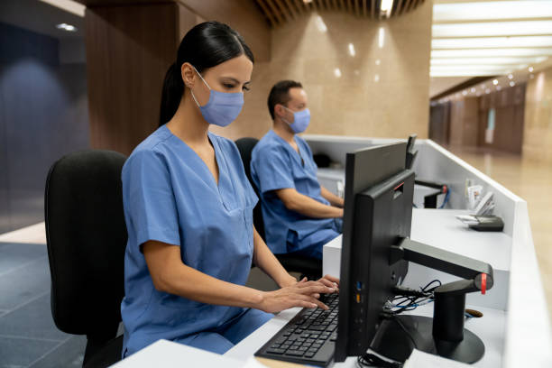 Healthcare professionals in a hospital or clinic setting