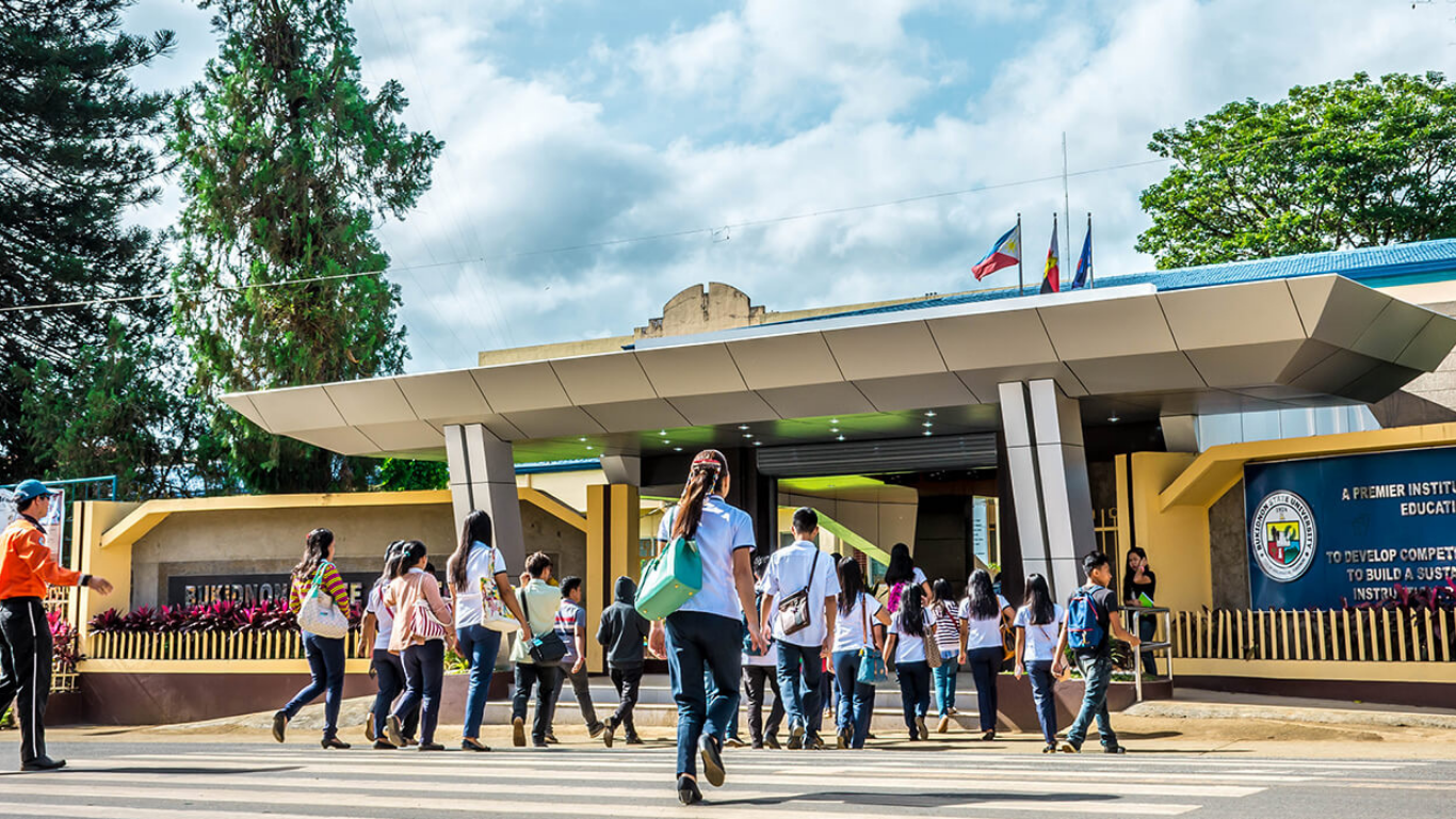 School campus representing educational institutions and learning environments