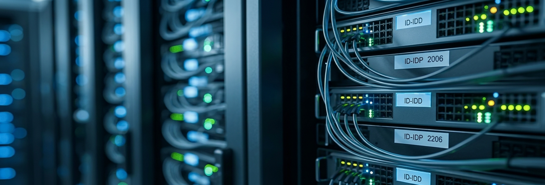 Server racks and networking infrastructure — fast, secure, reliable servers and networks for business continuity