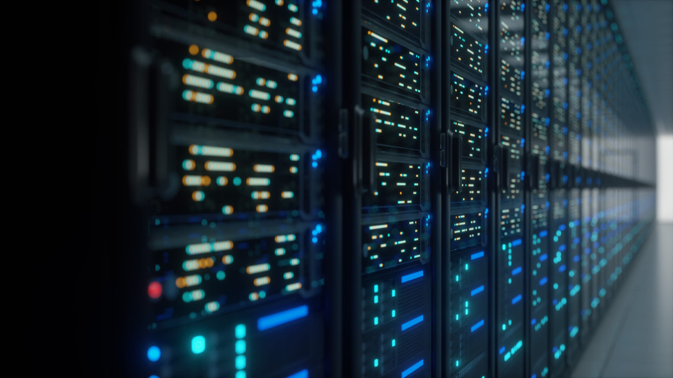 Server solutions with enterprise rack and networking equipment